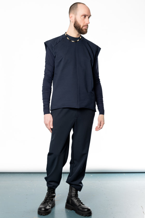 Tisiphone Navy Bamboo Unisex Long Sleeve