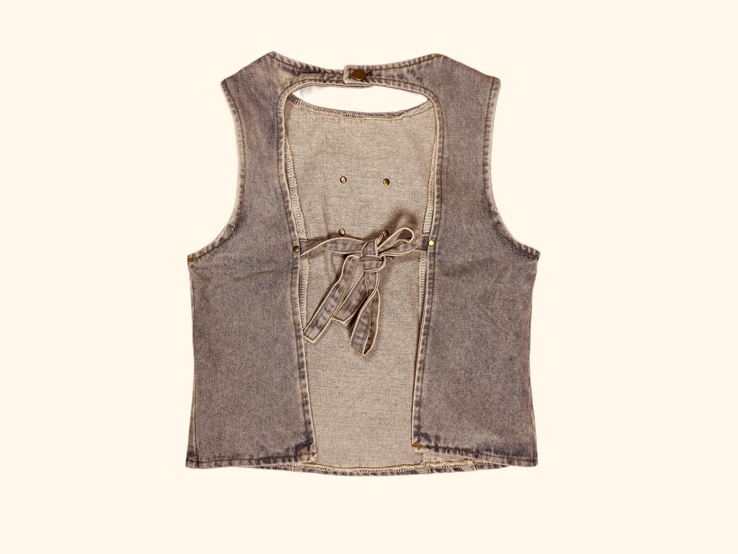 Dheust “Carapace” Women Sleeveless Denim Top