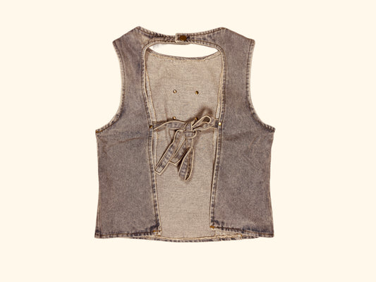 Dheust “Carapace” Women Sleeveless Denim Top