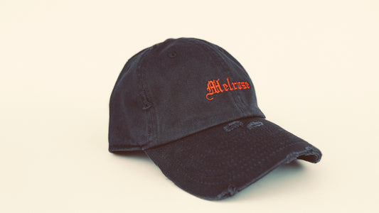 Melrose Adjustable Dark Blue Distressed Hat
