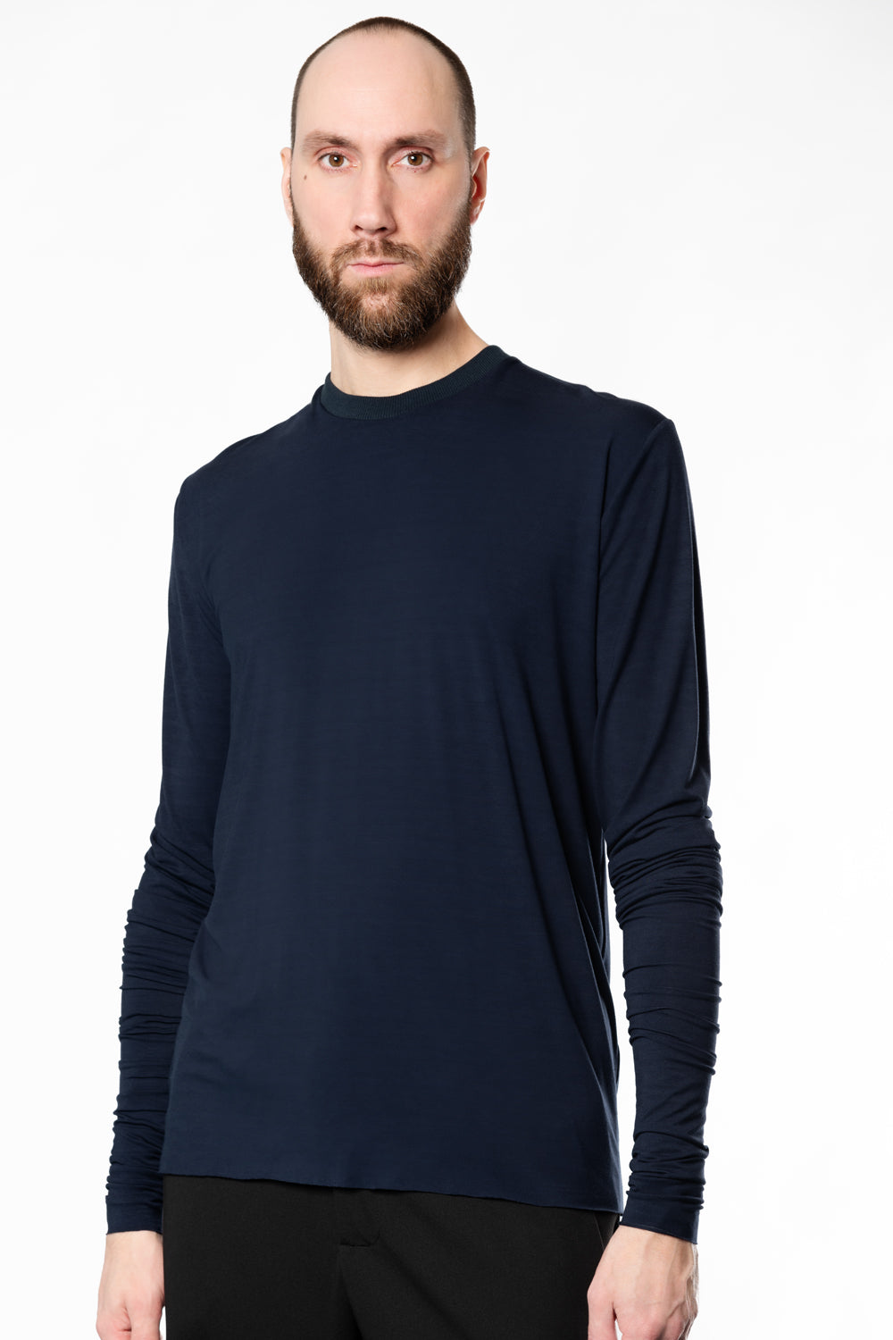 Tisiphone Navy Bamboo Unisex Long Sleeve