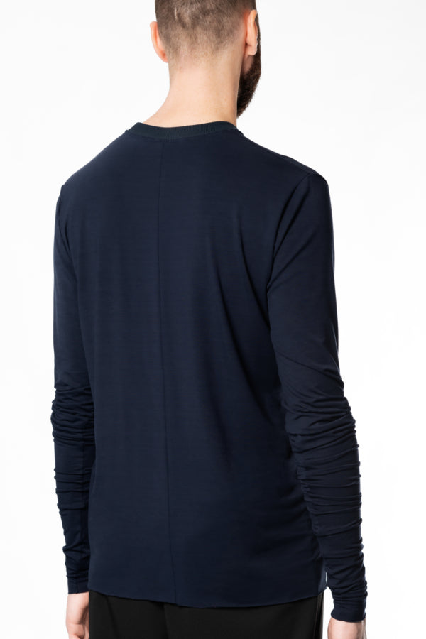 Tisiphone Navy Bamboo Unisex Long Sleeve